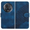 For Honor Magic5 Pro YX0060 Elephant Head Embossed Phone Leather Case with Lanyard(Royal Blue)