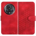 For Honor Magic5 Pro YX0060 Elephant Head Embossed Phone Leather Case with Lanyard(Red)