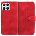 For Honor X8 4G/X30i/Play6T Pro YX0060 Elephant Head Embossed Phone Leather Case with Lanyard(Red)