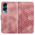 For Honor X50i 5G/90 Lite YX0060 Elephant Head Embossed Phone Leather Case with Lanyard(Pink)