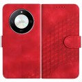 For Honor X50 / X9b YX0060 Elephant Head Embossed Phone Leather Case with Lanyard(Red)