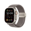 For Apple Watch Ultra 49mm DUX DUCIS Mixture Pro Series Magnetic Buckle Nylon Braid Watch Band(Clay)