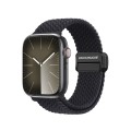For Apple Watch SE 44mm DUX DUCIS Mixture Pro Series Magnetic Buckle Nylon Braid Watch Band(Midnight