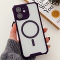 For iPhone 11 Colorful Two-Color Lens Film MagSafe Magnetic Horn Acrylic+TPU Case(Purple)