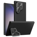 For Samsung Galaxy S24 Ultra 5G NILLKIN Black Mirror Prop CD Texture Mirror Phone Case(Black)