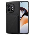 For OnePlus Ace 2 / 11R 5G Denior Imitation Calf Leather Back Phone Case with Holder(Black)