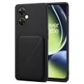 For OnePlus Nord CE 3 Lite / N30 Denior Imitation Calf Leather Back Phone Case with Holder(Black)