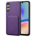 For Samsung Galaxy A05Gs Denior Imitation Calf Leather Back Phone Case with Holder(Purple)