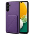 For Samsung Galaxy A13 5G Denior Imitation Calf Leather Back Phone Case with Holder(Purple)