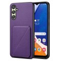 For Samsung Galaxy A14 5G / 4G Denior Imitation Calf Leather Back Phone Case with Holder(Purple)