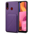 For Samsung Galaxy A20s Denior Imitation Calf Leather Back Phone Case with Holder(Purple)