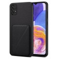 For Samsung Galaxy A23 5G / 4G Denior Imitation Calf Leather Back Phone Case with Holder(Black)