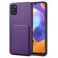 For Samsung Galaxy A31 Denior Imitation Calf Leather Back Phone Case with Holder(Purple)