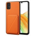 For Samsung Galaxy A33 Denior Imitation Calf Leather Back Phone Case with Holder(Orange)