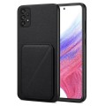 For Samsung Galaxy A53 5G Denior Imitation Calf Leather Back Phone Case with Holder(Black)