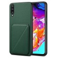 For Samsung Galaxy A70 Denior Imitation Calf Leather Back Phone Case with Holder(Green)