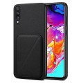 For Samsung Galaxy A70 Denior Imitation Calf Leather Back Phone Case with Holder(Black)