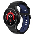 For Samsung Galaxy Watch 6 Wave Texture Two Color Silicone Watch Band(Black Blue)
