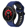 For Samsung Galaxy Watch 6 Wave Texture Two Color Silicone Watch Band(Blue Black)