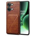 For OnePlus Ace 2V / Nord 3 5G Denior Imitation Crocodile Leather Back Phone Case with Holder(Brown)
