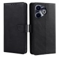 For Infinix Hot 40i Calf Texture Buckle Flip Leather Phone Case(Black)