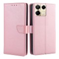For Infinix Note 40 Pro 5G Calf Texture Buckle Flip Leather Phone Case(Rose Gold)