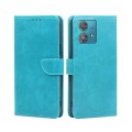 For Motorola Edge 40 Neo 5G Calf Texture Buckle Flip Leather Phone Case(Light Blue)