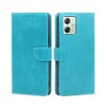 For Motorola Moto G54 5G EU Version Calf Texture Buckle Flip Leather Phone Case(Light Blue)