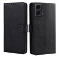 For Motorola Moto G24 4G Calf Texture Buckle Flip Leather Phone Case(Black)