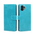For Nothing Phone 2 Calf Texture Buckle Flip Leather Phone Case(Light Blue)