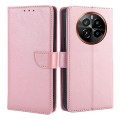 For Realme GT5 Pro 5G Calf Texture Buckle Flip Leather Phone Case(Rose Gold)