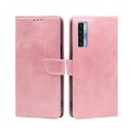 For TCL 20s / 20 5G / 20L / 20L+ Calf Texture Buckle Flip Leather Phone Case(Rose Gold)