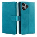 For Tecno Pova 6 Pro 5G Calf Texture Buckle Flip Leather Phone Case(Light Blue)