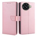 For Tecno Spark 20 Pro+ 4G Calf Texture Buckle Flip Leather Phone Case(Rose Gold)