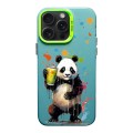 For iPhone 15 Pro Max Color Ink Frosted PC+TPU Phone Case(Giant Panda)