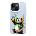 For iPhone 14 Plus Color Ink Frosted PC+TPU Phone Case(Toast Panda)