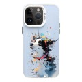 For iPhone 14 Pro Max Color Ink Frosted PC+TPU Phone Case(Glasses Dog)