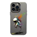 For iPhone 13 Pro Max Color Ink Frosted PC+TPU Phone Case(Running Astronaut)