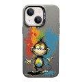 For iPhone 13 Color Ink Frosted PC+TPU Phone Case(Colored Ink Monkey)