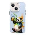 For iPhone 13 Color Ink Frosted PC+TPU Phone Case(Toast Panda)