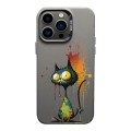 For iPhone 11 Pro Max Color Ink Frosted PC+TPU Phone Case(Big Eyed Cat)