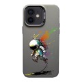 For iPhone 11 Color Ink Frosted PC+TPU Phone Case(Running Astronaut)