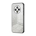 For U-Magic Enjoy 50 Plus Gradient Glitter Powder Electroplated Phone Case(Black)