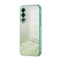 For Meizu 20 Gradient Glitter Powder Electroplated Phone Case(Green)