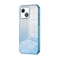 For Honor Play 30 Gradient Glitter Powder Electroplated Phone Case(Blue)