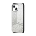 For Honor Play 30 Gradient Glitter Powder Electroplated Phone Case(Black)