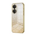 For Honor Play 30 Plus Gradient Glitter Powder Electroplated Phone Case(Gold)