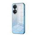 For Honor Play 30 Plus Gradient Glitter Powder Electroplated Phone Case(Blue)
