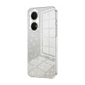 For Honor Play 30 Plus Gradient Glitter Powder Electroplated Phone Case(Transparent)