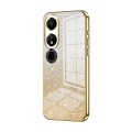 For Honor Play 40 Gradient Glitter Powder Electroplated Phone Case(Gold)